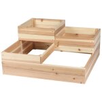 Carré potager - autres - 80x80 cm - bois naturel - 4 niveaux - idéal pour petits espaces Carré potager - autres - 80x80 cm - bois naturel - 4 niveaux - idéal pour petits espaces