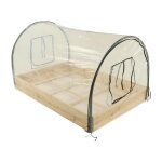 Carr� potager en bois muscari - 116 x 81 x 675 cm - avec housse serre ch�ssis