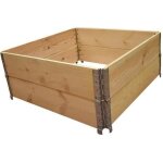 Carr� potager en bois naturel 1000x1000mm hauteur 390mm -
