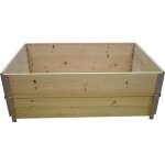 Carr� potager en bois naturel 1200 x 800mm hauteur 390 mm -