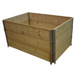 Carr� potager en bois naturel 1200 x 800mm hauteur 585mm -