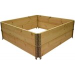 Carr� potager en bois naturel 1200x1200mm hauteur 390mm -