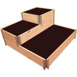 Carr potager en bois naturel 3 tages 1200 x 1200mm -