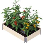Carr� potager - gardenbox - 120 x 80 cm - bois de sapin - acier - contenance 175 l