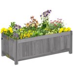 Carr� potager de jardin - outsunny - pliable - en bois massif - 70 x 30 x 25 cm - pour jardin balcon ...