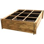 Carr� potager en bois nigelle - 140 x 140 x 40 cm