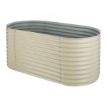 Carr� potager sur�lev� blumfeldt high grow - plantations 20 m zinc - alu - jardini�re - beige