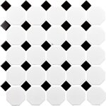 Carrelage mosa�que ? mat inter ? 290 x 290 x 6 mm ? tesselle hexagone 55 mm ? cabochon 30 mm ? porcelaine ...