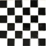 Carrelage mosa�que - mosa�que - mos16 - cd200 - c�ramique - noir / blanc - brillant