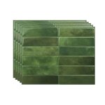 Carrelage mural auto - adh�sif 3d en mosa�que 5 feuilles pour la cuisine green