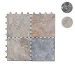 Carrelage en pierre naturelle - hwc - e18 - dalle - balcon / terasse - granit multicolore