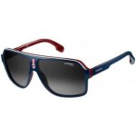 Lunettes de soleil - carrera - 1001 / s - couleur 8ru bleu rouge - verres gris fonc - taille 62mm