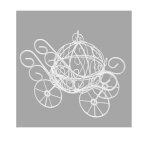 Bo�te en m�tal - d�coration de f�te - carrosse blanc - 20x10x14 cm - style romantique