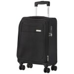Carryon air valise cabine 55cm noir - bagage a main souple 41 ltr extensible avec serrure tsa