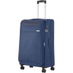 Carryon air valise souple grande bleu 120 liter - 77cm valise souple extensible avec serrure tsa