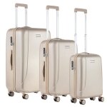 Carryon skyhopper set de 3 valises rigide - set de bagages avec serrure tsa polycarbonate - champagne ...