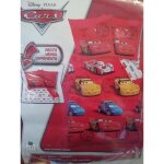 Parure housse de couette - cars - sponsor rouge - 140x200 cm - 100% coton - lavable en machine