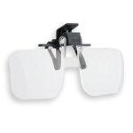 Loupe - carson - clip and flip - grossissement 2x - pour lunettes - tui de protection inclus