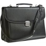 Cartable - professionnel - 2 compartiments - noir - imitation cuir - cristo