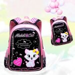 Cartable fille primaire - cartable pour filles mignon - noir et rose