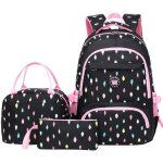 Sac  dos fille cartable fille primaire - grande capacit - tissu nylon haute densit impermable