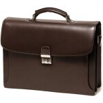 Cartable homme g�rard henon atout gh 2026 - marron - refente de cuir vachette - 2 soufflets