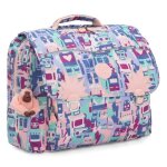 Cartable - kipling - iniko - robot camo pink - 40 cm - mixte - 2 ans de garantie