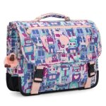 Cartable - kipling - preppy - 41 cm - robot camo pink - 3 compartiments