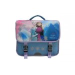 Cartable - la reine des neiges - 38x14x33 cm - bleu - enfant - zippe