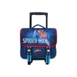 Cartable � roulettes 200 - 3100 spiderman rouge / bleu