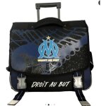 Cartable  roulettes 41 cm noir et bleu om