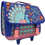 Cartable à roulettes paon violet 41 cm - trolley Cartable à roulettes paon violet 41 cm - trolley