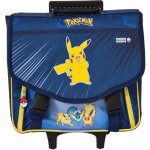 Cartable scolaire à roulettes - pokemon - serigraphie - bleu - enfant - mixte Cartable scolaire à roulettes - pokemon - serigraphie - bleu - enfant - mixte