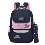 Cartable et trousse - motif baleine rose - l�ger - sac � dos imperm�able - r�sistant aux d�chirures