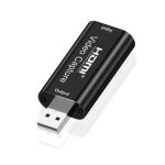 Carte de capture vido et audio - noir - hdmi vers usb 2. 0 - 1080p - charge rapide