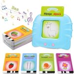 Cartes flash parlantes - ducatifs - 224 mots - pour enfants de 2  6 ans - jouet interactif - blanc