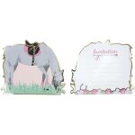 Carte dinvitation mod�le cheval damour - multicolore - lot de 8 invitations