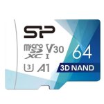 Carte mmoire + adaptateur - silicon power - superior pro microsdxc 64go - uhs - i u3 v30 4k a1 haute ...