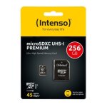 Carte m�moire flash - intenso - micro sdxc 256gb - uhs - i 80mb / s - noir