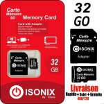 Carte mmoire micro - sd 32 go sdhc / sdxc - isonix - class 10