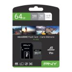 Carte m�moire micro sd pny pro elite 64go - classe xc classe 10 / uhs - i u3a1 v30 + sd
