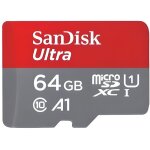 Carte m�moire micro sdxc sandisk ultra 64go adaptateur sd vitesse de lecture allant jusqu� 100mo / s ...