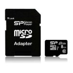 Carte mémoire microsd uhs - 1 class 10 - silicon power - 8 go - vitesse de lecture jusquà 40 mo / s Carte mémoire microsd uhs - 1 class 10 - silicon power - 8 go - vitesse de lecture jusquà 40 mo / s