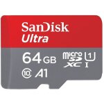 Cartes m�moire microsdxc ultra 64 go sandisk - lot de 2 + adaptateur sd