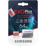 Carte m�moire samsung evo plus 64 go microsd sdxc classe 10 (2020) mod�le jusqu� 100 mo - s full hd et ...