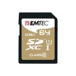Carte mémoire sdxc 64go emtec cl10 gold + uhs - i 85mb / s - sous blister Carte mémoire sdxc 64go emtec cl10 gold + uhs - i 85mb / s - sous blister