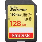 Carte m�moire sdxc - sandisk - extreme - 128 go - vitesse 150 mo / s - classe u3 v30