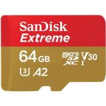 Carte micro sd sandisk - 64 go - classe 10 - vitesse de lecture et dcriture 100 mo / s