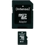 Carte micro sdhc intenso 16go class 10 avec adapta