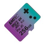 Carte microsdxc 256gb - emtec - gaming express - violet - uhs - i u3 v30 a1 - 880mb / s - compatible ...